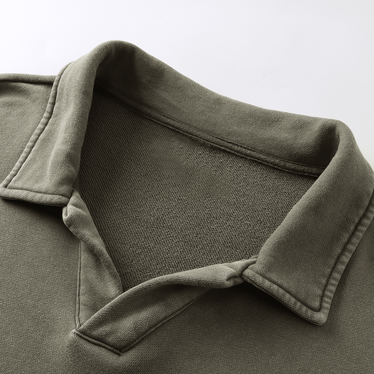 Acts9.2 Distressed French Terry Collared Shirt