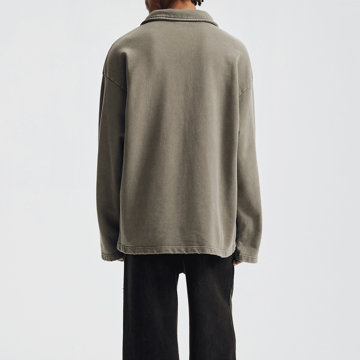 Acts9.2 Distressed French Terry Collared Shirt