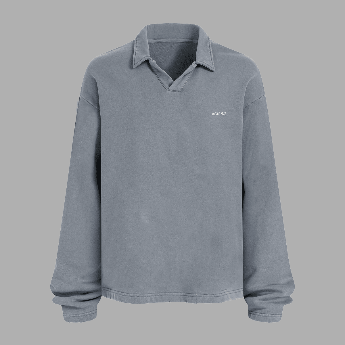 Acts9.2 Distressed French Terry Collared Shirt