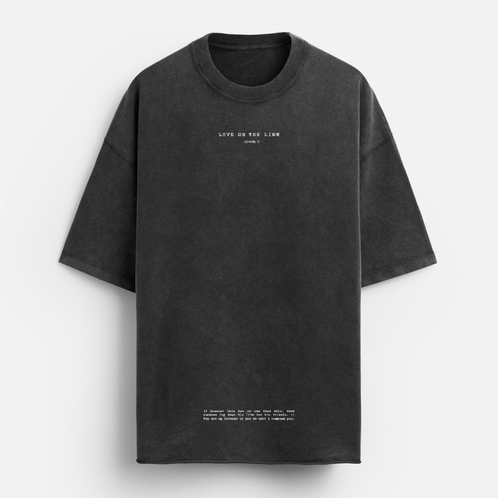 Love On The Line | Unisex Oversized Short-Sleeve T