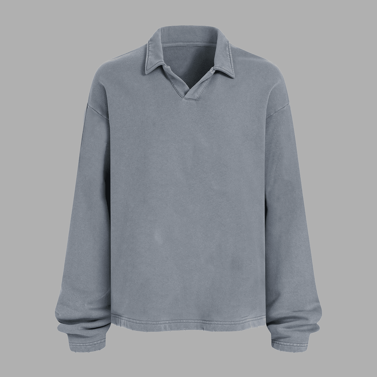 Acts9.2 Distressed French Terry Collared Shirt